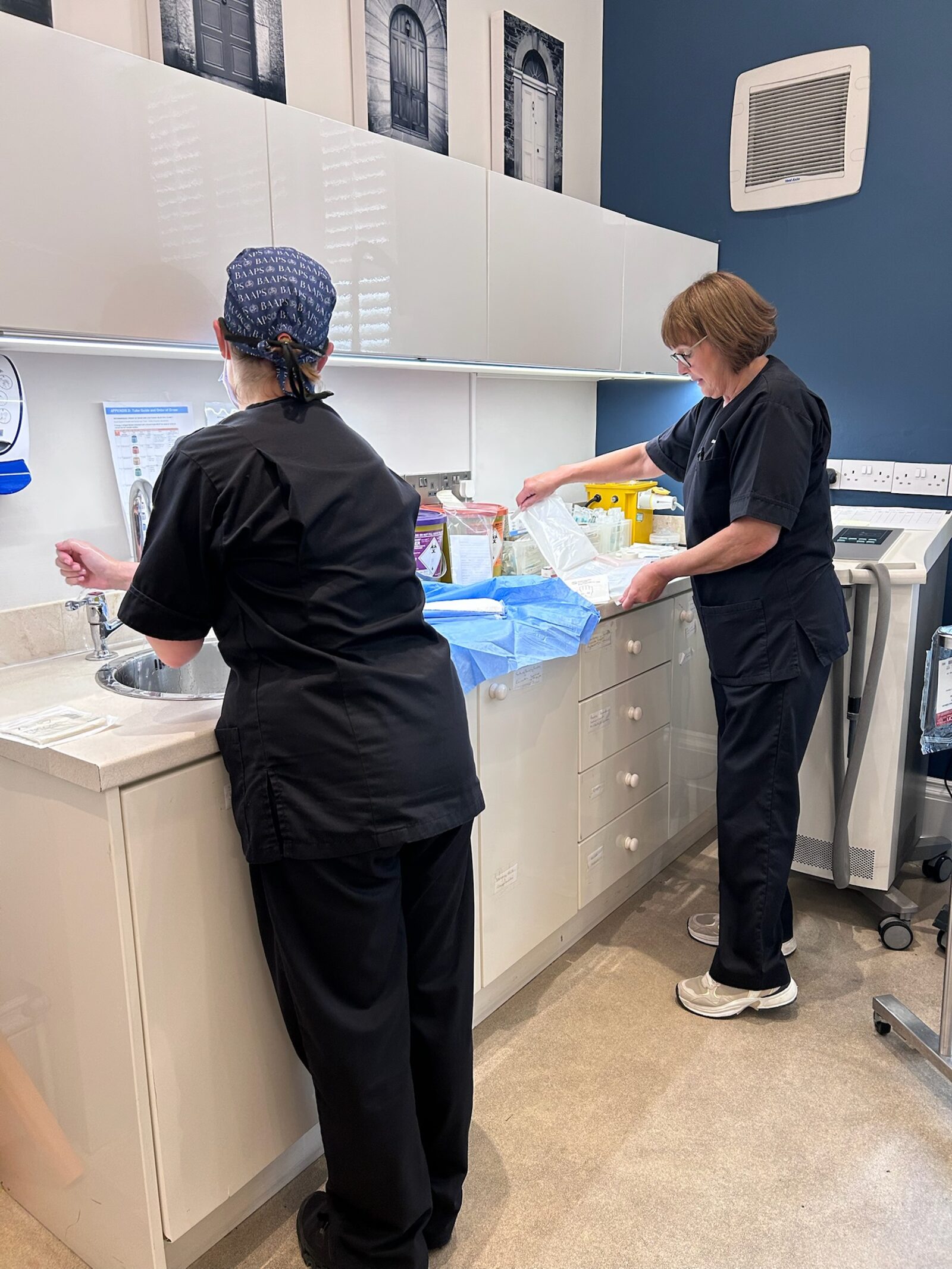 The Bloomfield Laser Clinic team at the preparation counter